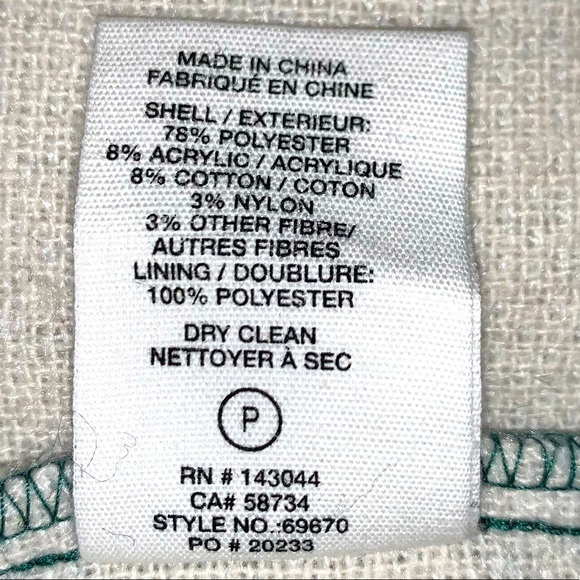 Avec Les Filles sz XS green white plaid button up long sleeve jacket shirt coat - Picture 12 of 13